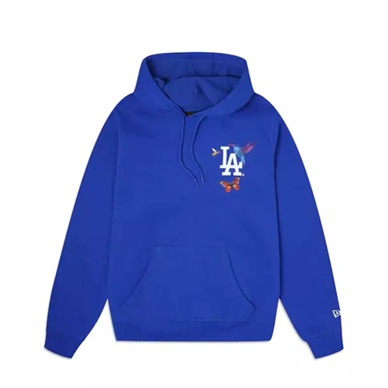 [13090803] Los Angeles Dodgers Blooming Blue Men's Pullover Hoodie