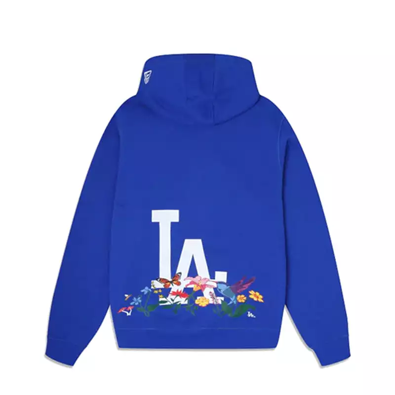 [13090803] Los Angeles Dodgers Blooming Blue Men's Pullover Hoodie