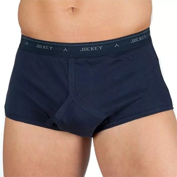 2 Pairs Jockey Navy Y-Front Mens Underwear Briefs