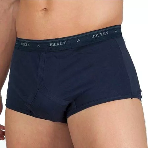 2 Pairs Jockey Navy Y-Front Mens Underwear Briefs