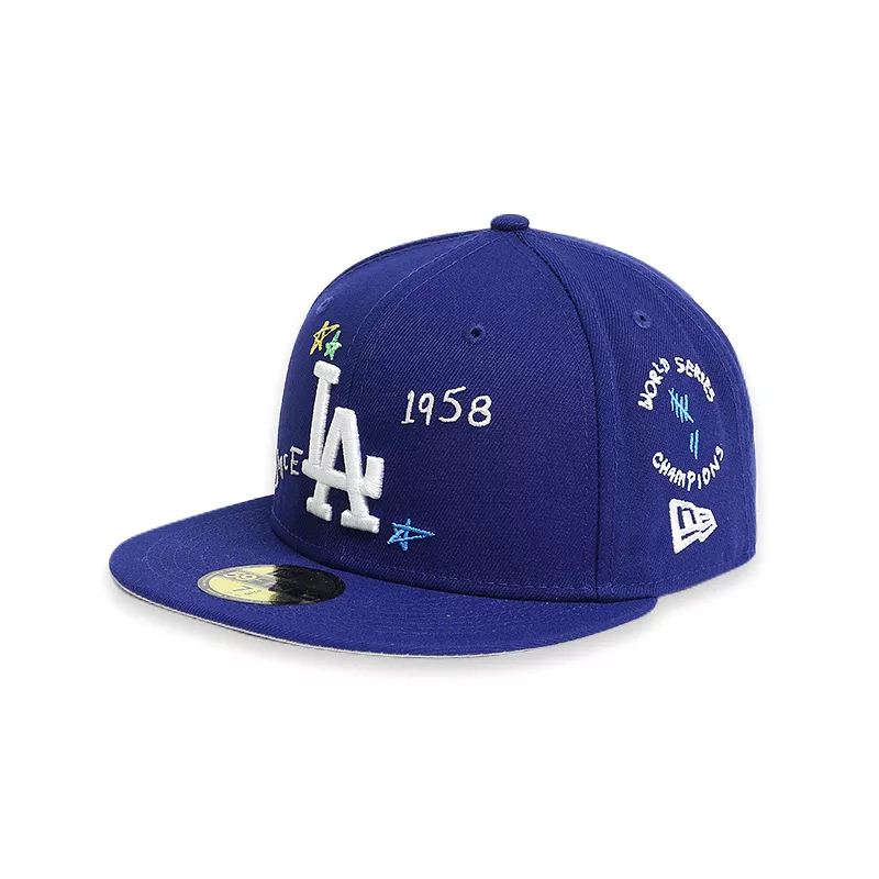 [60243713] Los Angeles Dodgers Scribble Blue 59FIFTY Men's Fitted Hat