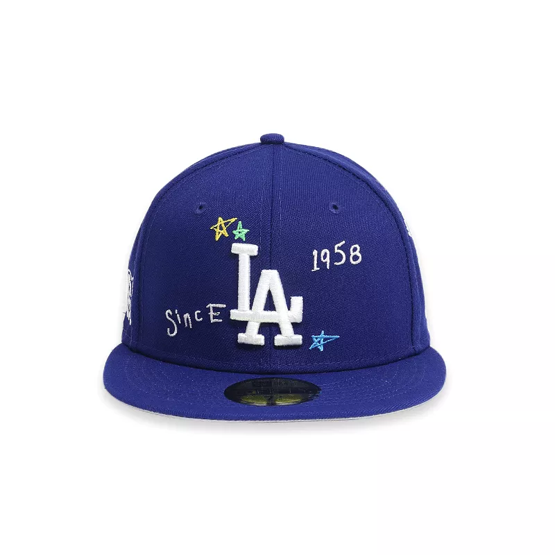 [60243713] Los Angeles Dodgers Scribble Blue 59FIFTY Men's Fitted Hat