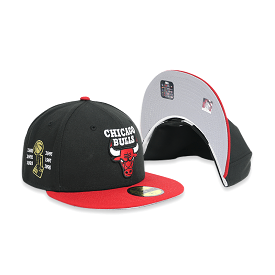 [70655693] Chicago Bulls 6 X Champs Black 59FIFTY Men's Fitted Hat