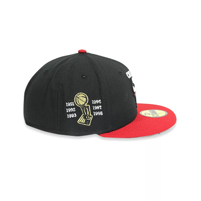 [70655693] Chicago Bulls 6 X Champs Black 59FIFTY Men's Fitted Hat