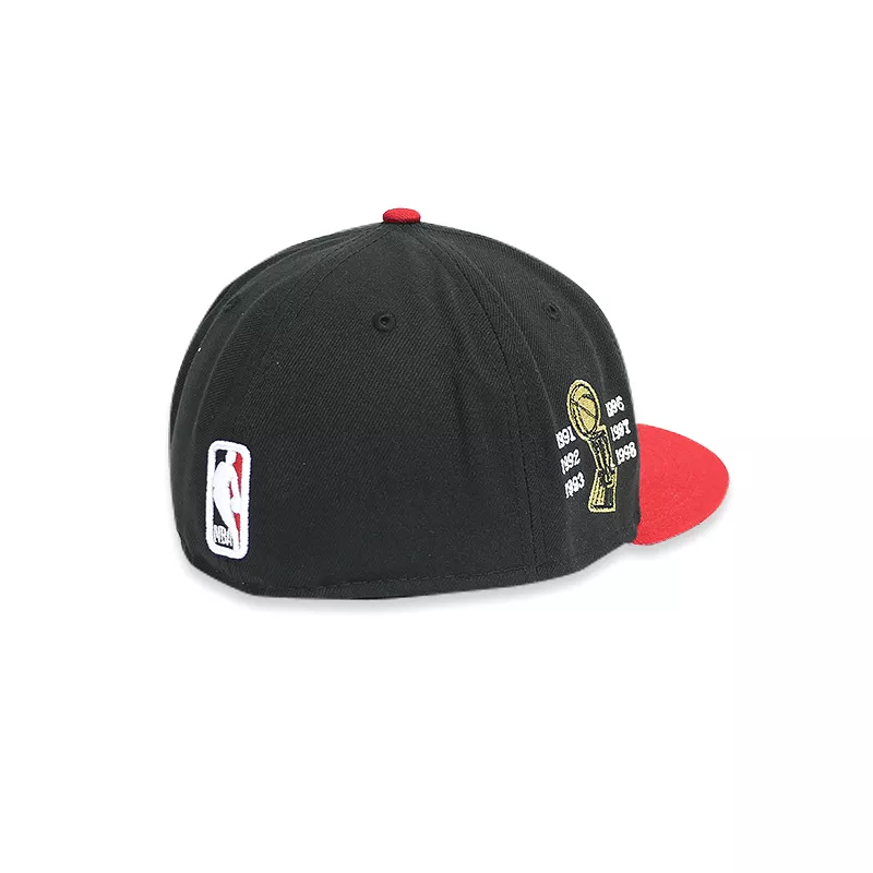 [70655693] Chicago Bulls 6 X Champs Black 59FIFTY Men's Fitted Hat