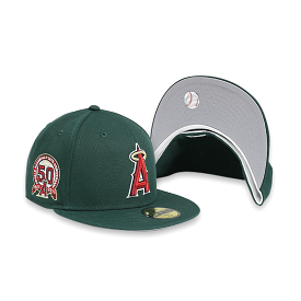 [70685658] Los Angeles Angels 50th Anniversary Green 59FIFTY Men's Fitted Hat