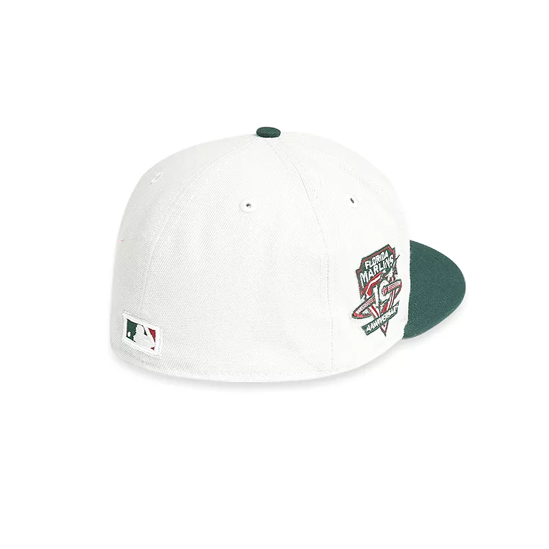 [70699043] Florida Marlins 10th Anniversary White 59FIFTY Men's Fitted Hat