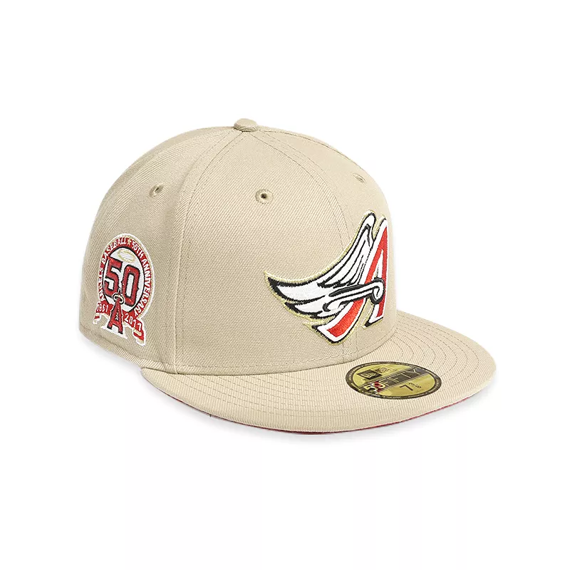 [70699251] Los Angeles Angels 50th Anniversary Tan 59FIFTY Men's Fitted Hat