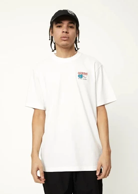 Afends Back to It  Recycled Retro T-Shirt White