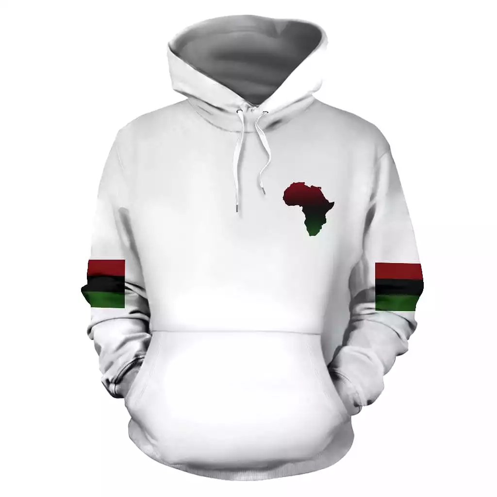 Africa PRIDE Men's White Hoodie