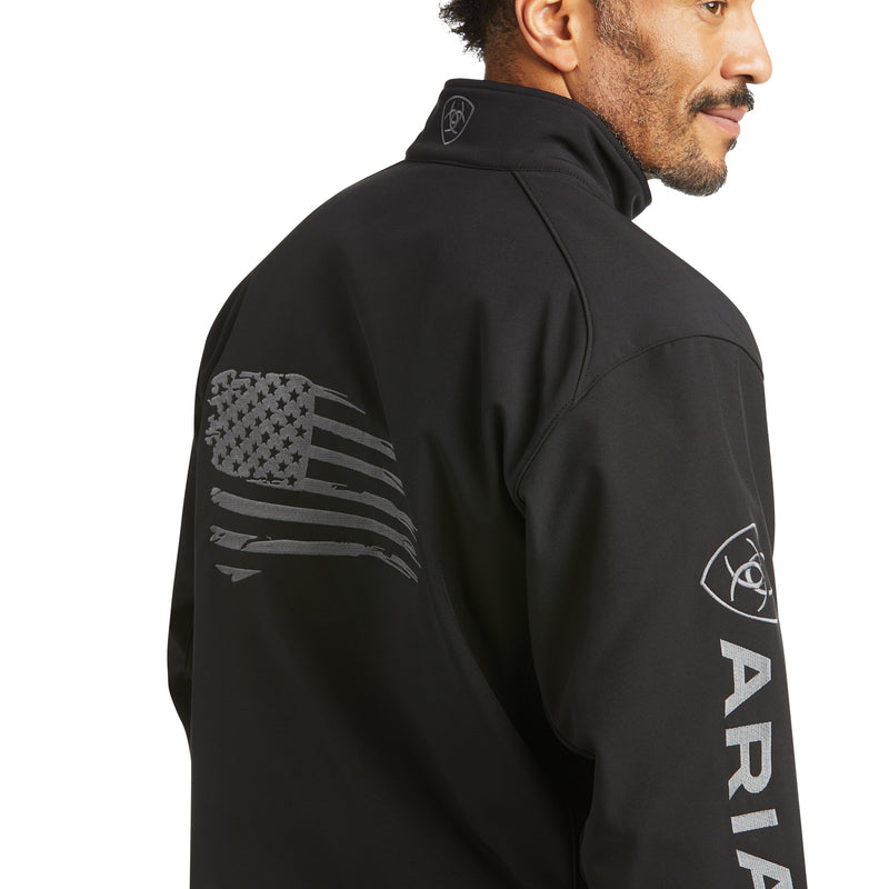 'Ariat' Men's Logo 2.0 Patriot Softshell Concealed Carry Jacket - Black