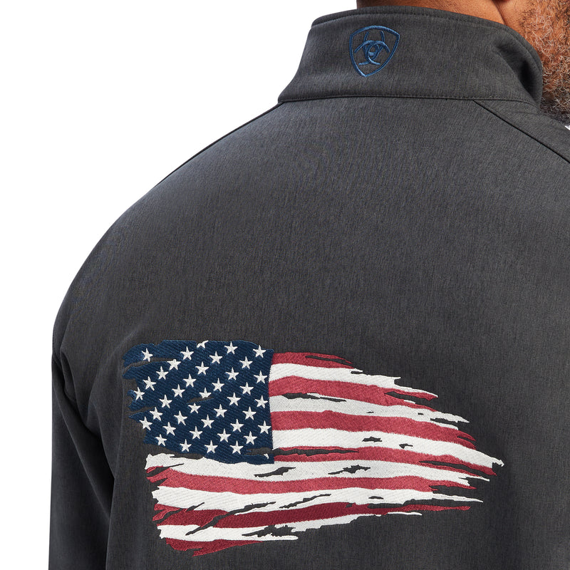 'Ariat' Men's Logo 2.0 Patriot Softshell Concealed Carry Jacket - Charcoal