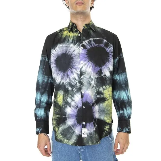 ARIES Mens Tie-Dye Headlights Multicolored Shirt