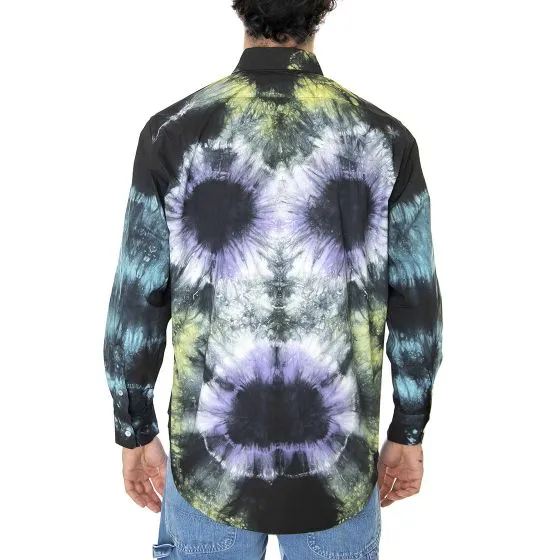 ARIES Mens Tie-Dye Headlights Multicolored Shirt