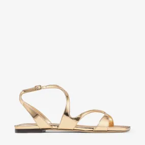 Ayla Flat Gold Metallic Leather Flats