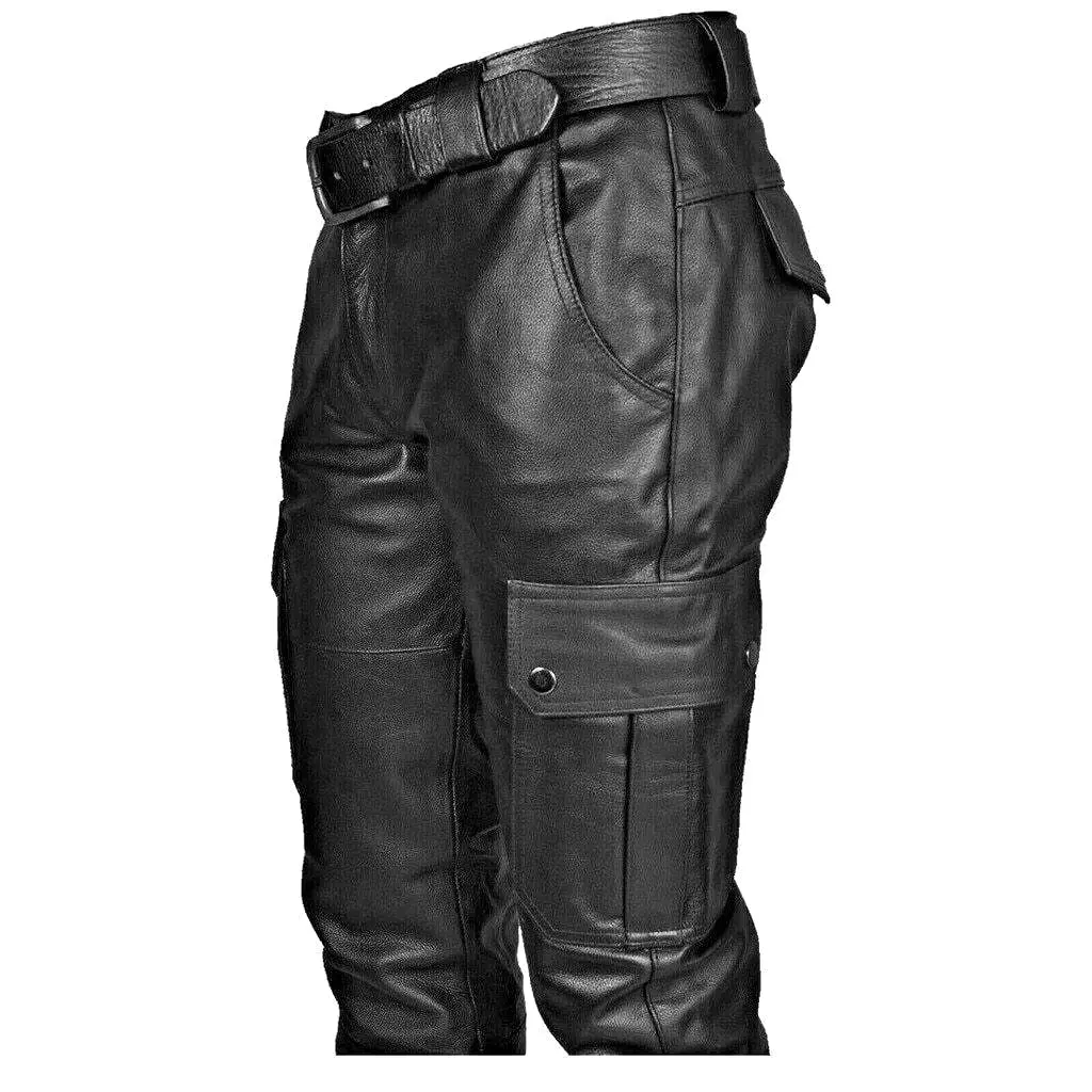 Black Leather Pants For Men