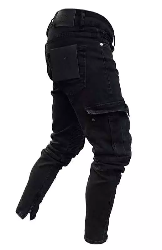 Black Men Cargo Jeans