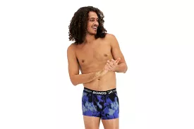 Bonds X-Temp Trunk Mens Underwear Trunks Purple Black Print 2E6