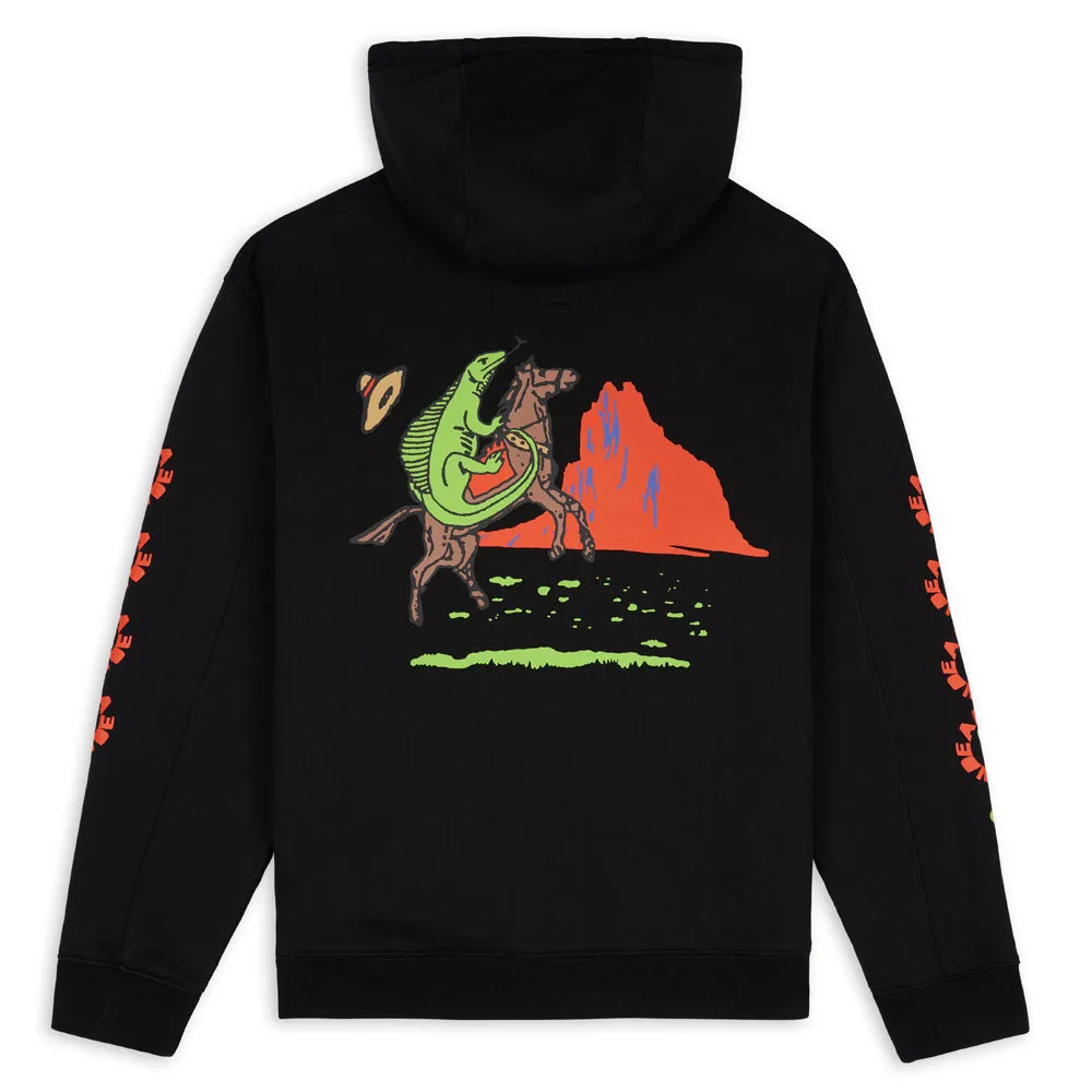 BRAIN DEAD LIZARD COWBOY HOODIE // BLACK