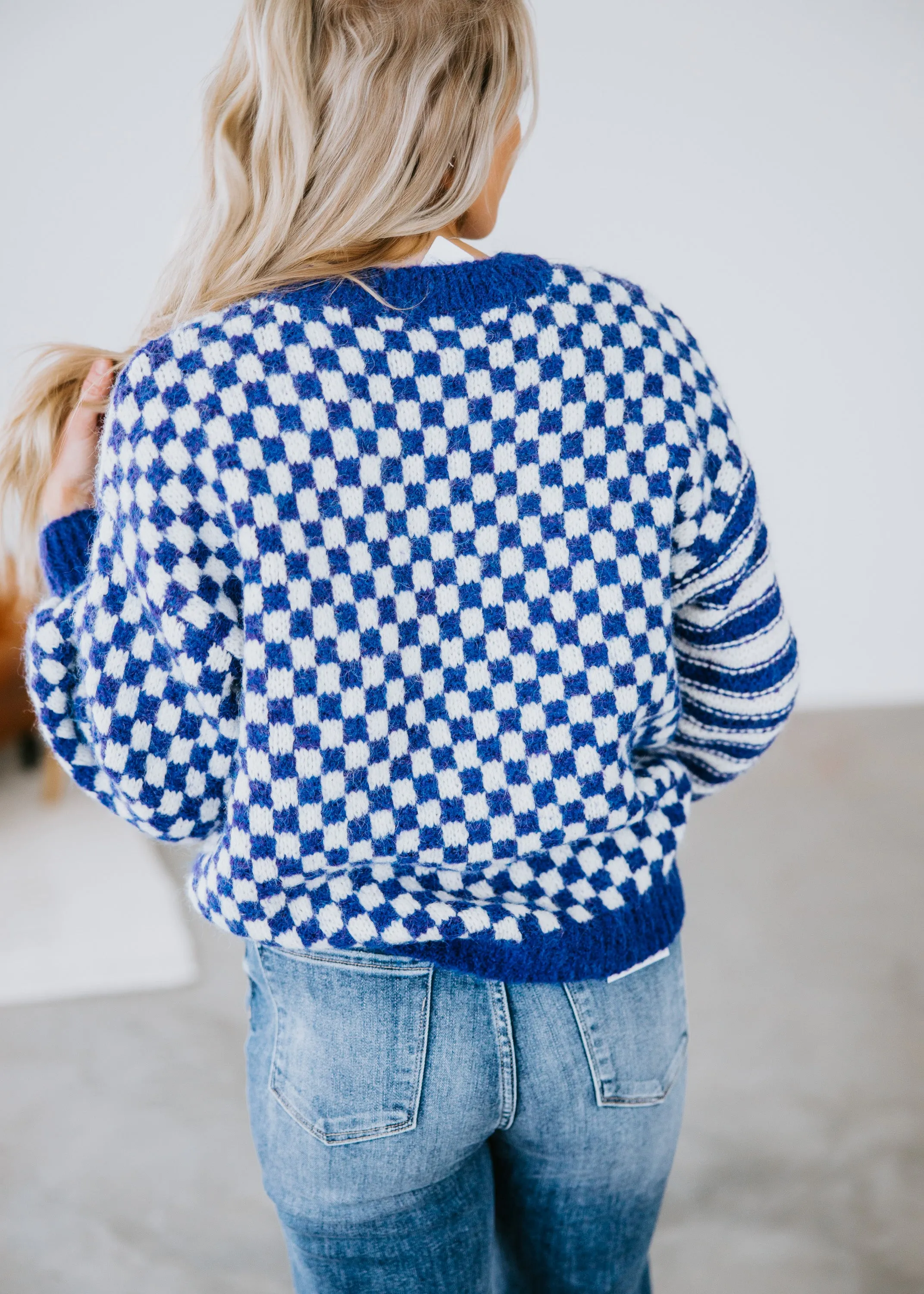 Cameron Checkered Knit Sweater