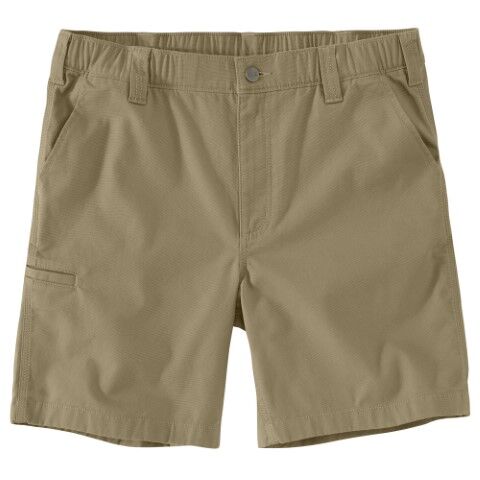 Carhartt Men's Rugged Flex Relaxed Fit Canvas Work Short in Dark Khaki