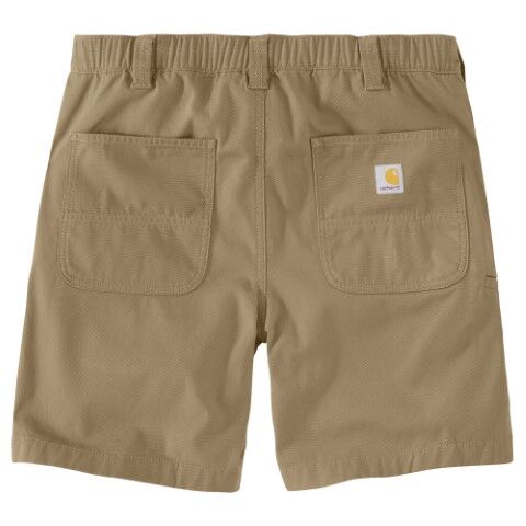 Carhartt Men's Rugged Flex Relaxed Fit Canvas Work Short in Dark Khaki