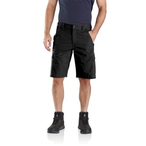 Carhartt Men's Rugged Flex Relaxed Fit Ripstop Cargo Work Short in Black