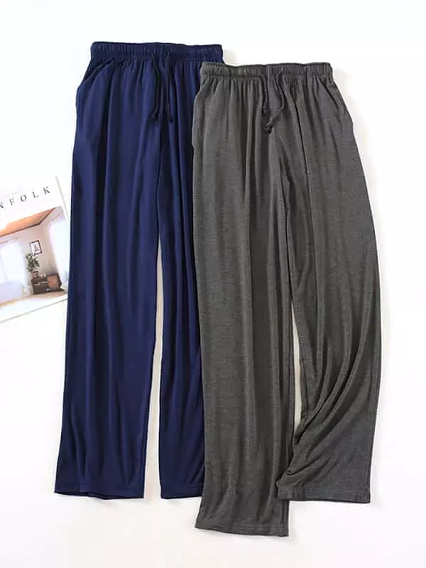 Casual Elastic Loose Men Sleepwear Pants