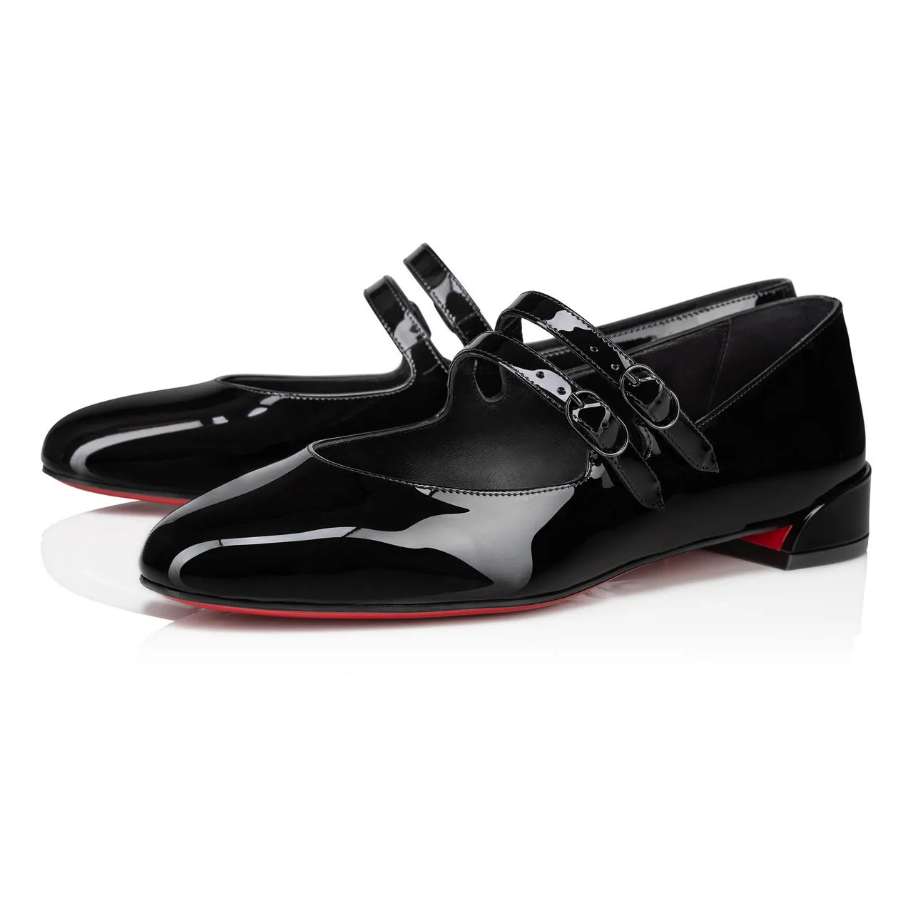 CHRISTIAN LOUBOUTIN Sweet Jane Leather Ballet Flats - Black