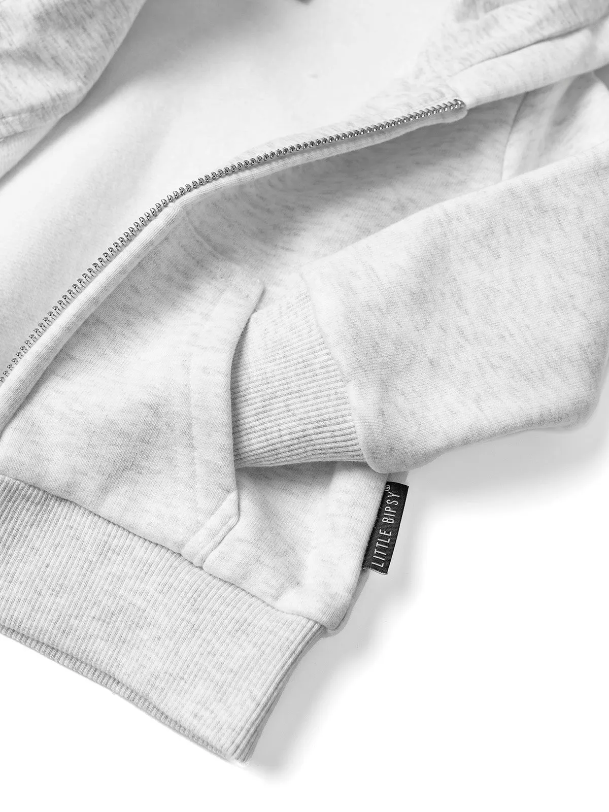 Classic Zip Hoodie - Light Heather Grey