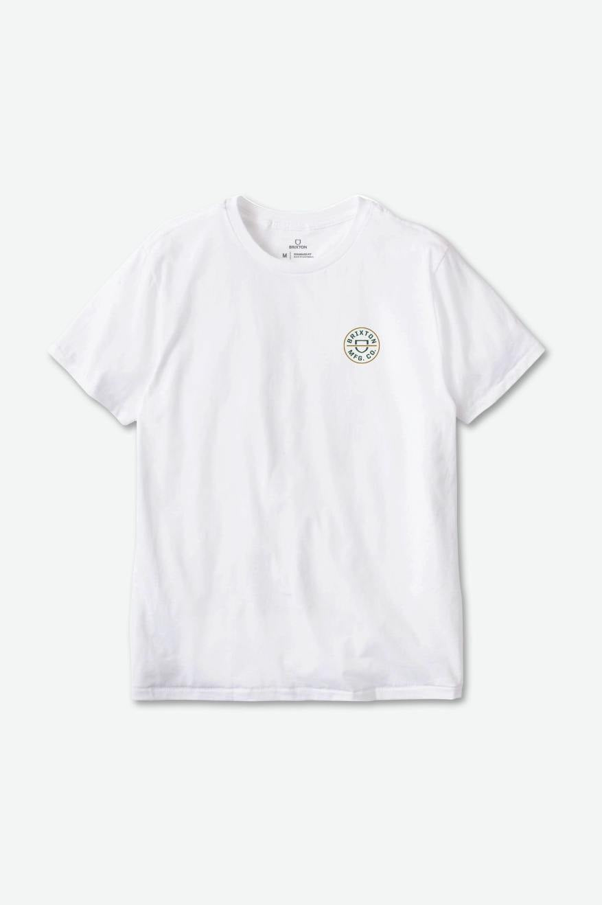 Crest II S/S Standard Tee - White/Pine Needle/Golden Brown