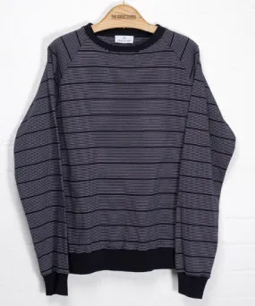 Crew Sweater Navy/White Stripe