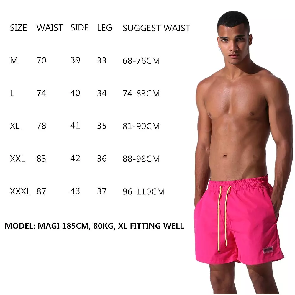 Drawstring Men Beach Shorts