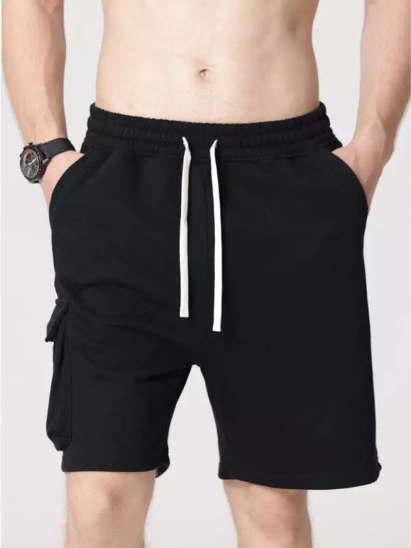 Drawstring Men Cargo Shorts