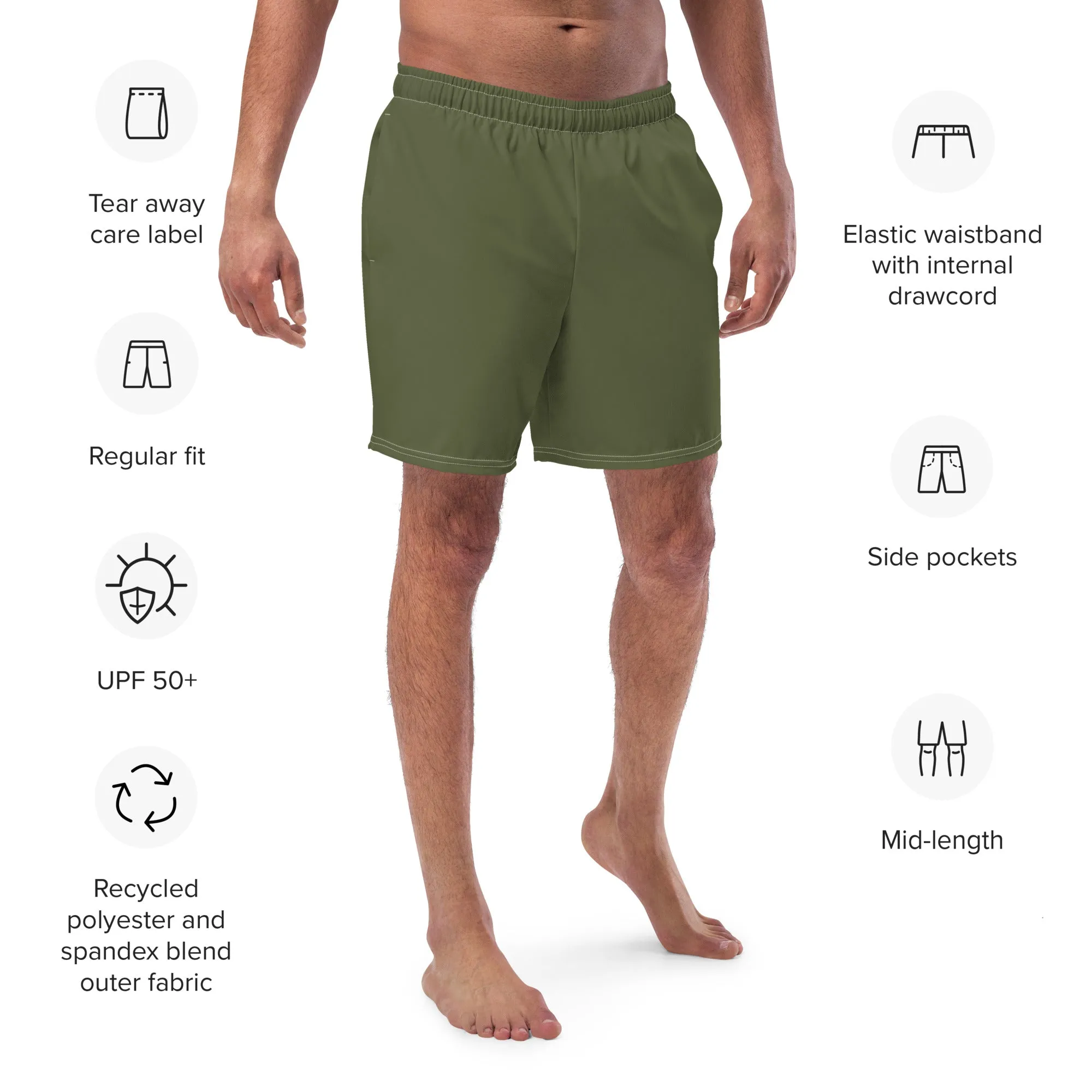 ECO MEN'S SWIM SHORTS | KHAKI