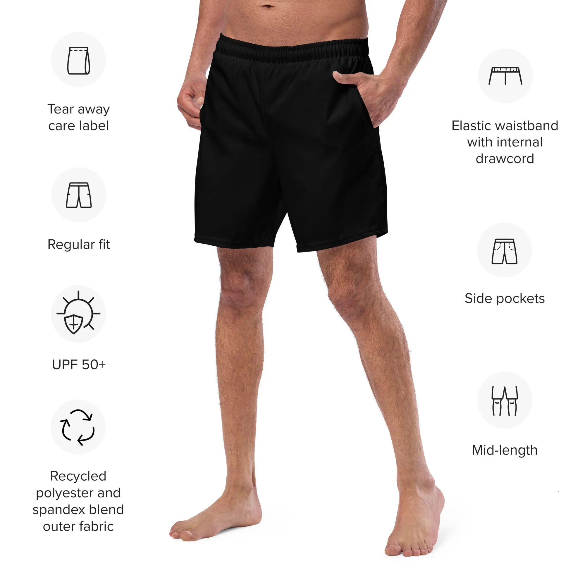 ECO MEN'S SWIM SHORTS |BLACK