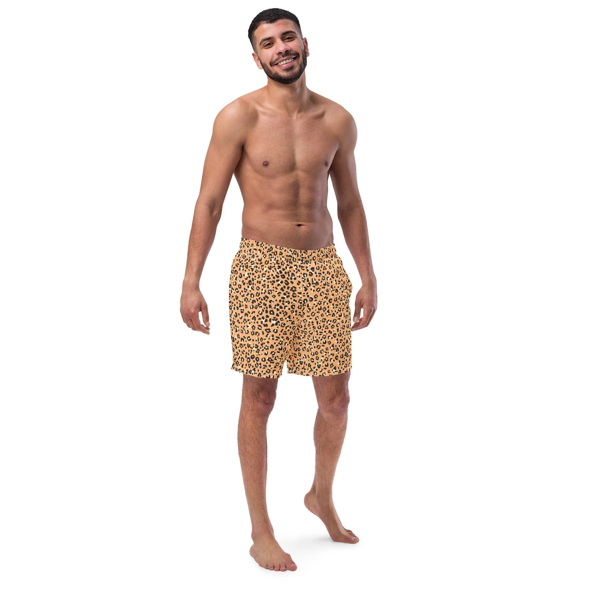 ECO MEN'S SWIM SHORTS |ORANGE LEOPARD