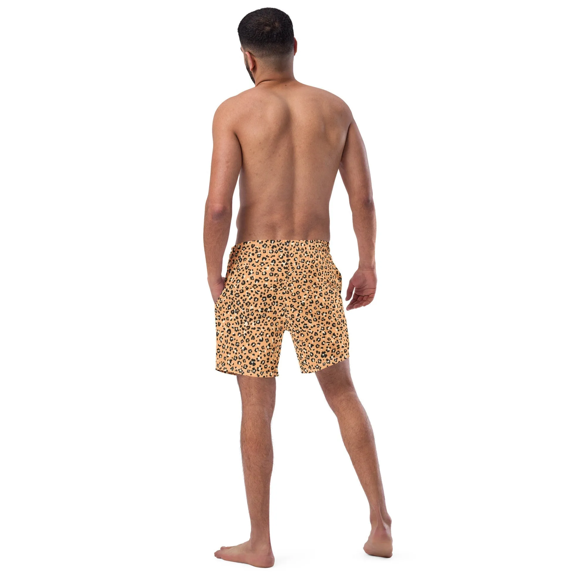 ECO MEN'S SWIM SHORTS |ORANGE LEOPARD