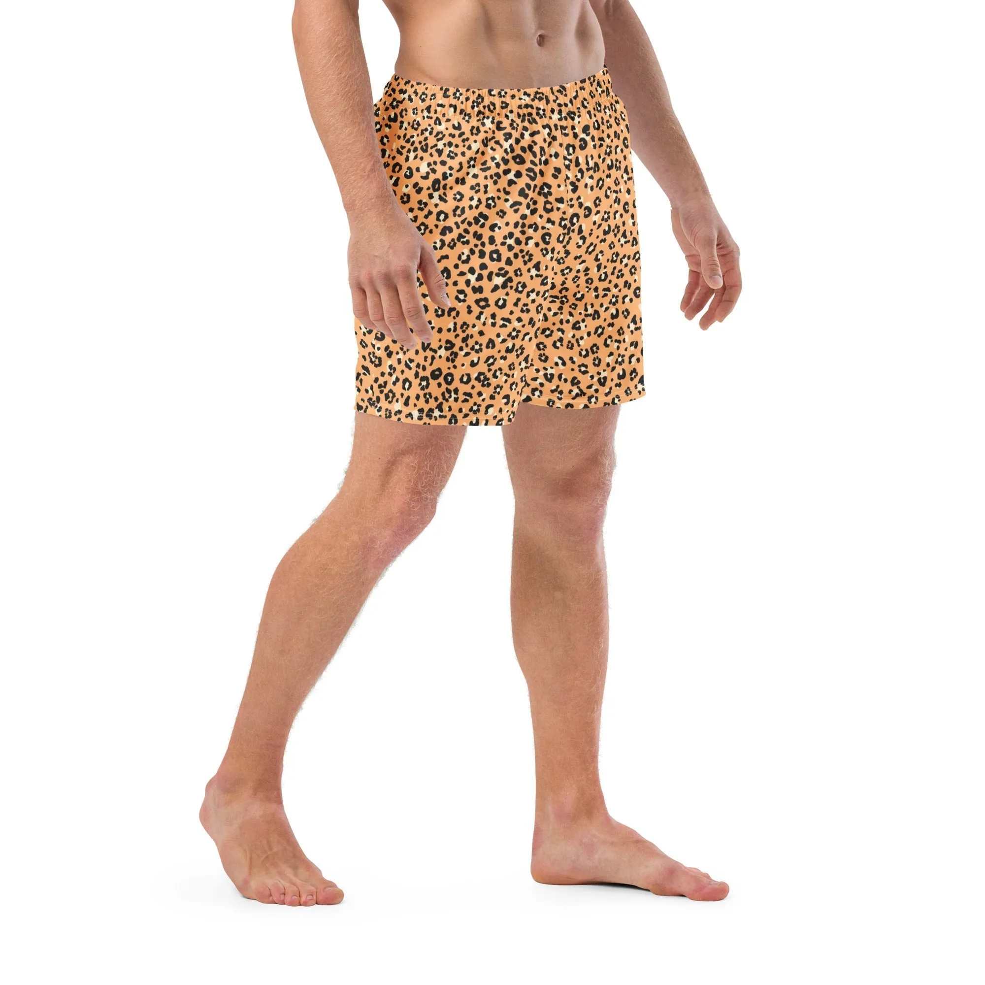 ECO MEN'S SWIM SHORTS |ORANGE LEOPARD