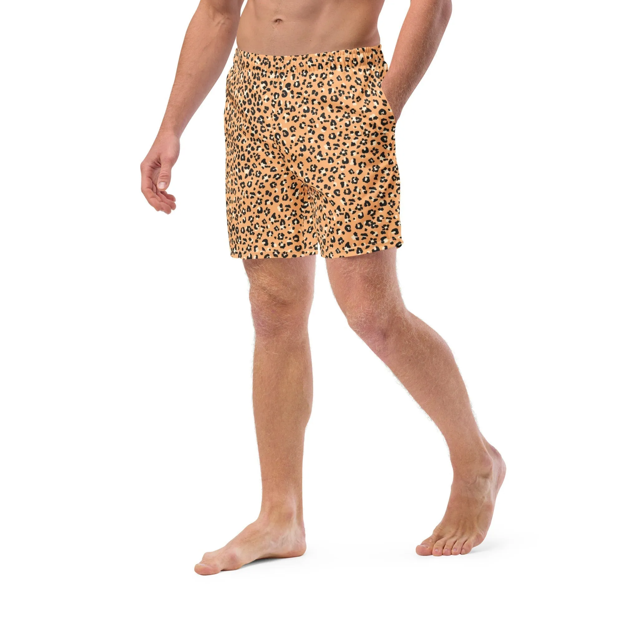 ECO MEN'S SWIM SHORTS |ORANGE LEOPARD