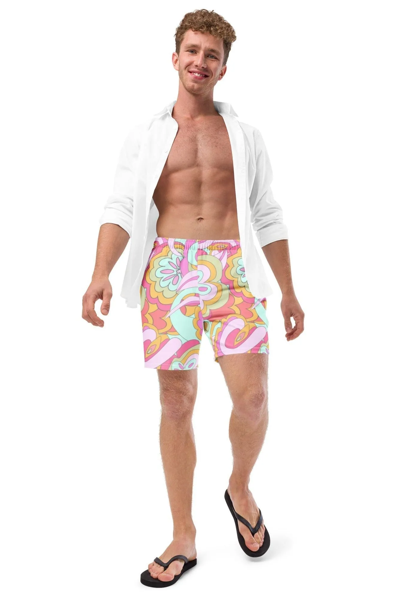 ECO MEN'S SWIM SHORTS |PINK DELICA