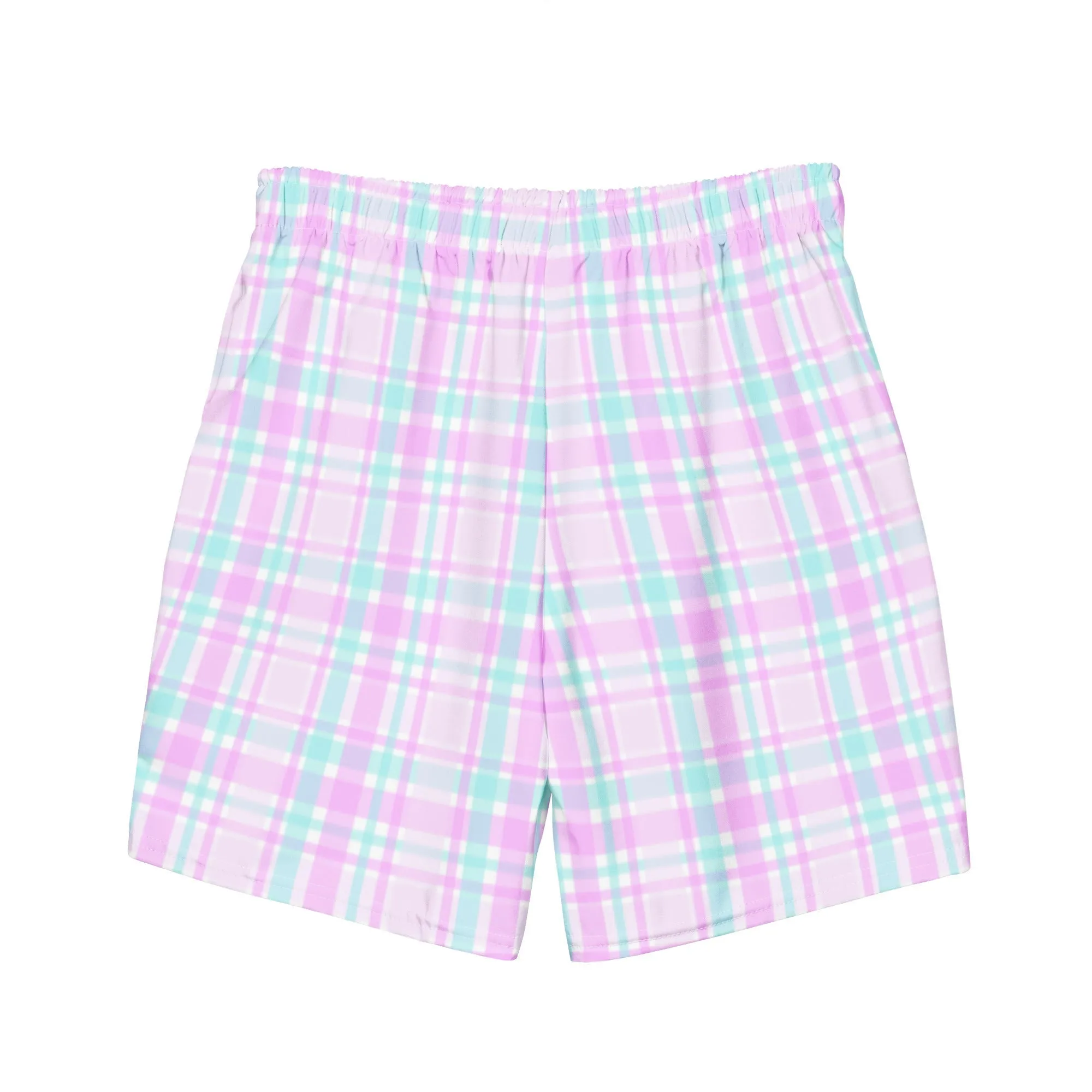 ECO MEN'S SWIM SHORTS |PINK PLAIDS