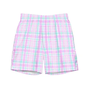 ECO MEN'S SWIM SHORTS |PINK PLAIDS