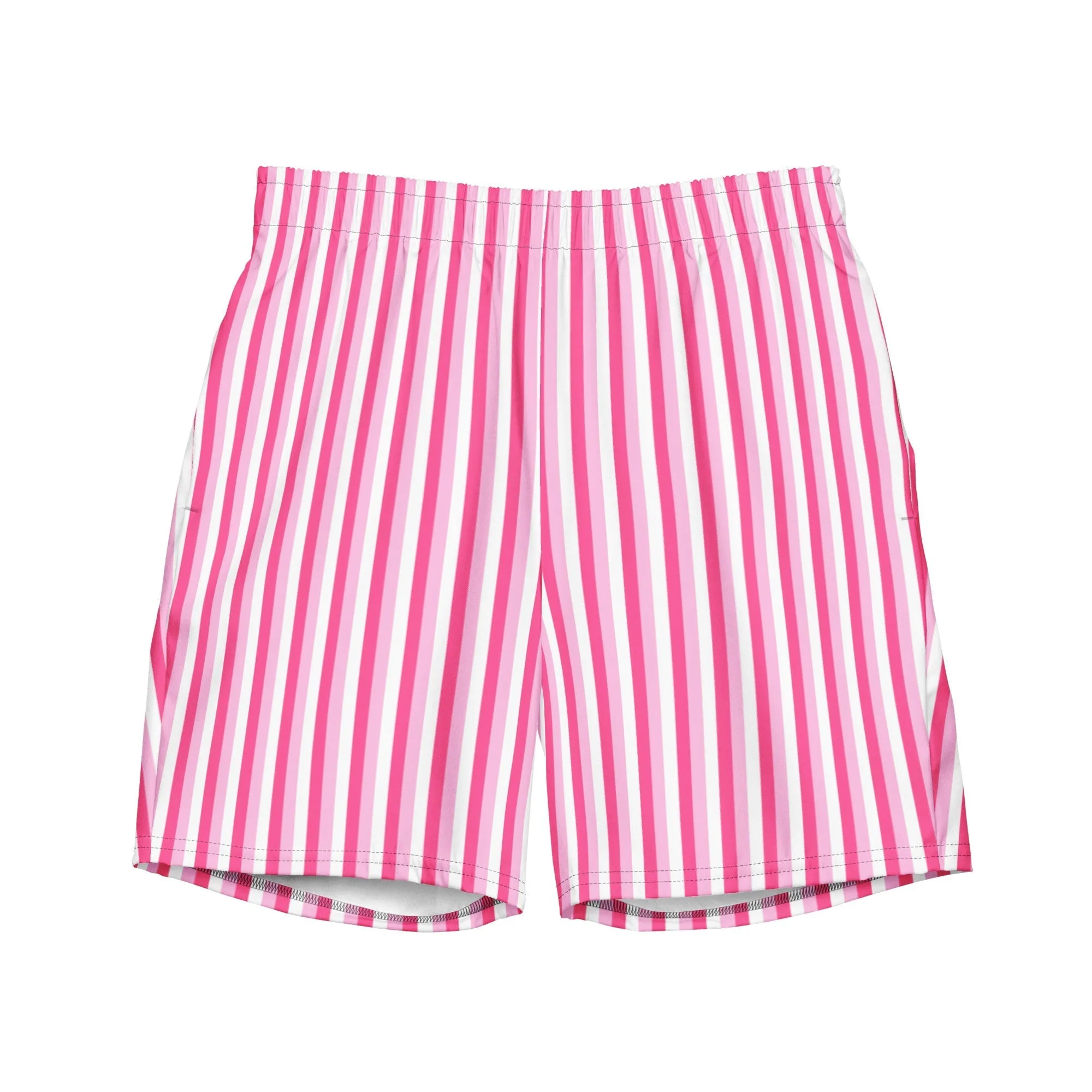 ECO MEN'S SWIM SHORTS - PINK STRIPES