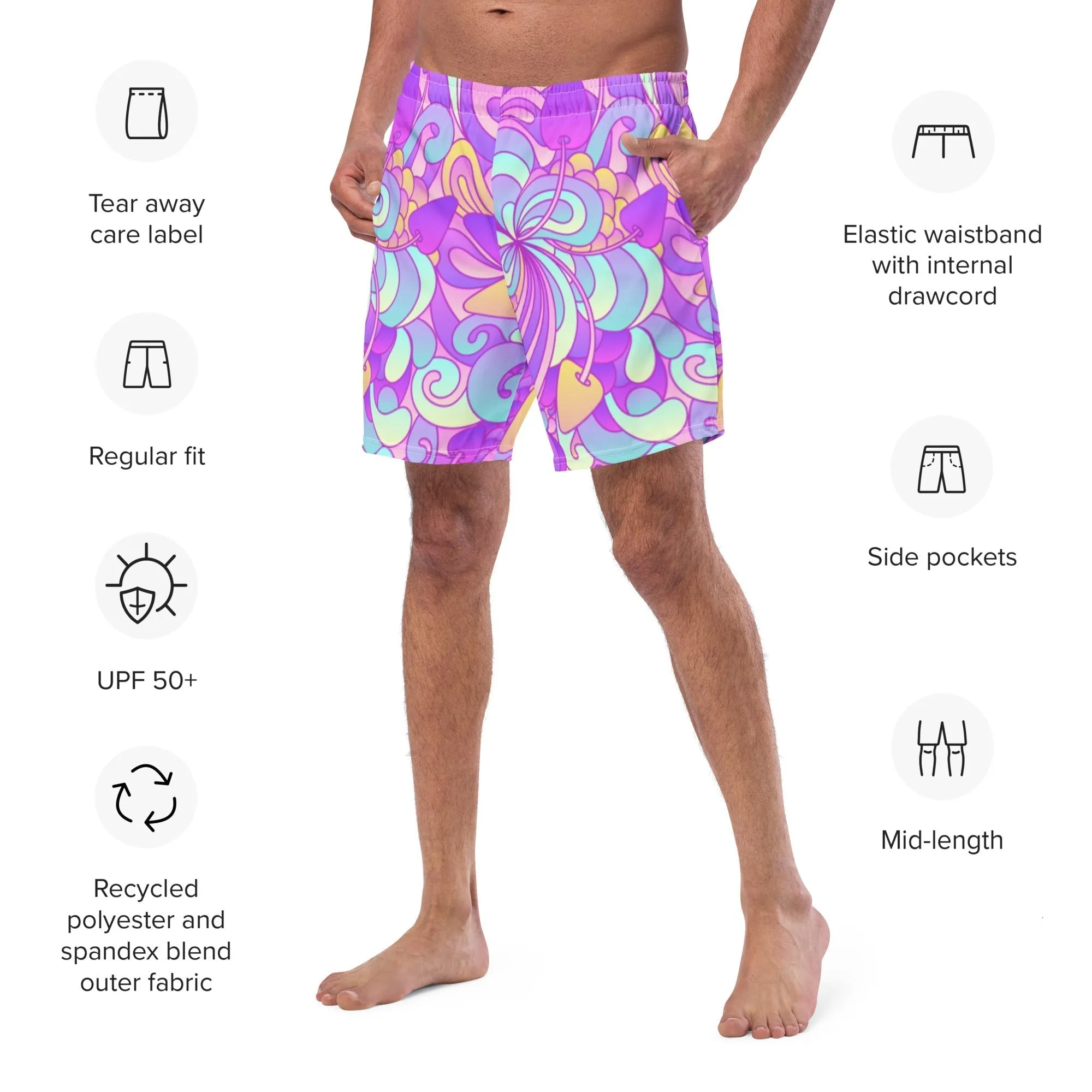 ECO MEN'S SWIM SHORTS |PURPLE DELICA