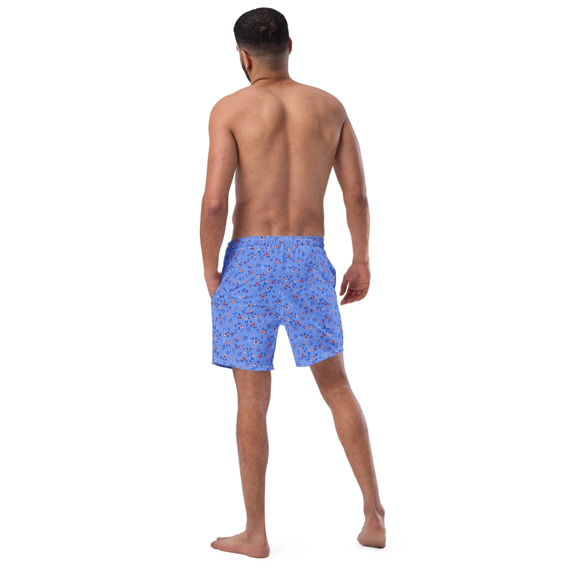 ECO MEN'S SWIM SHORTS |SAPPHIRE FLORALS