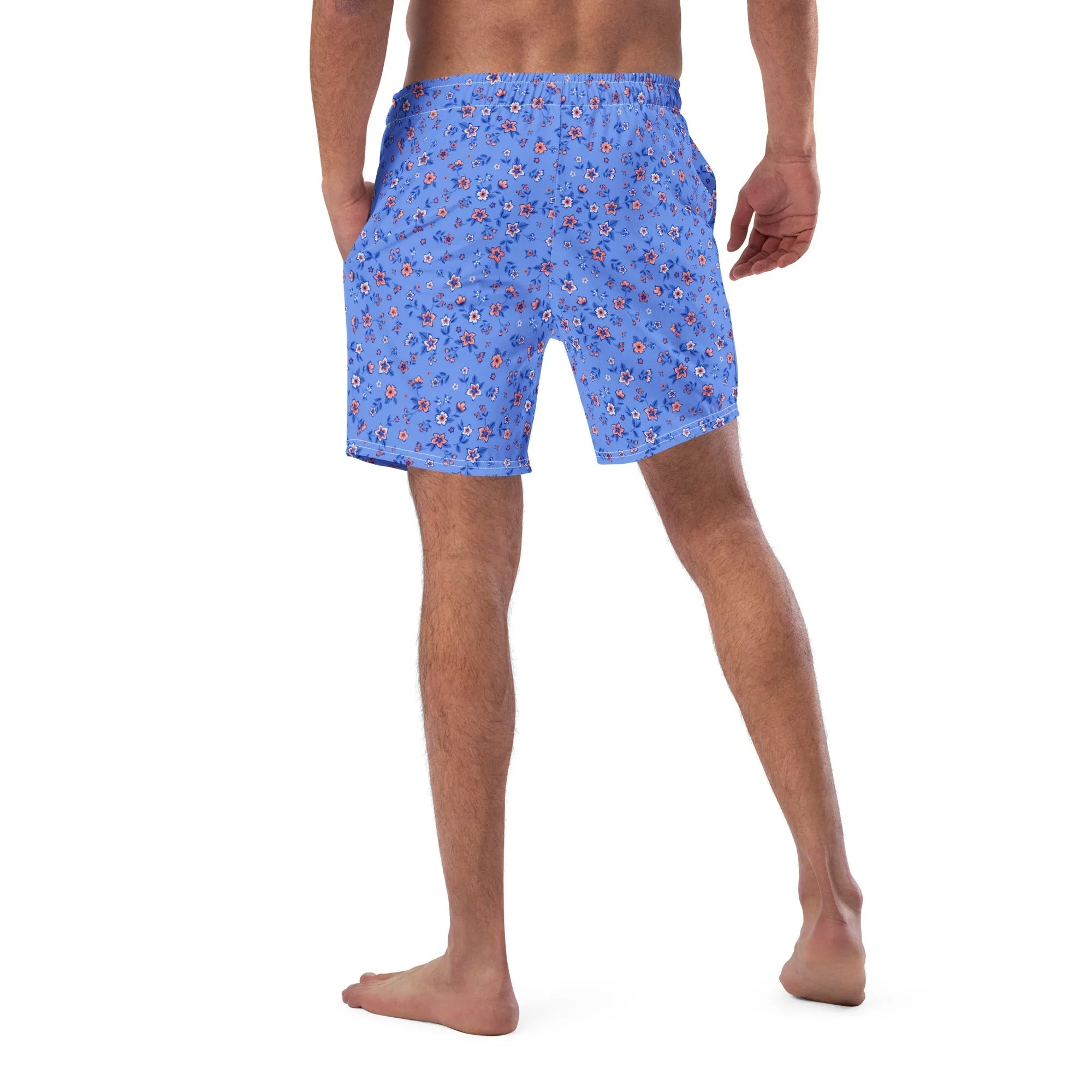 ECO MEN'S SWIM SHORTS |SAPPHIRE FLORALS