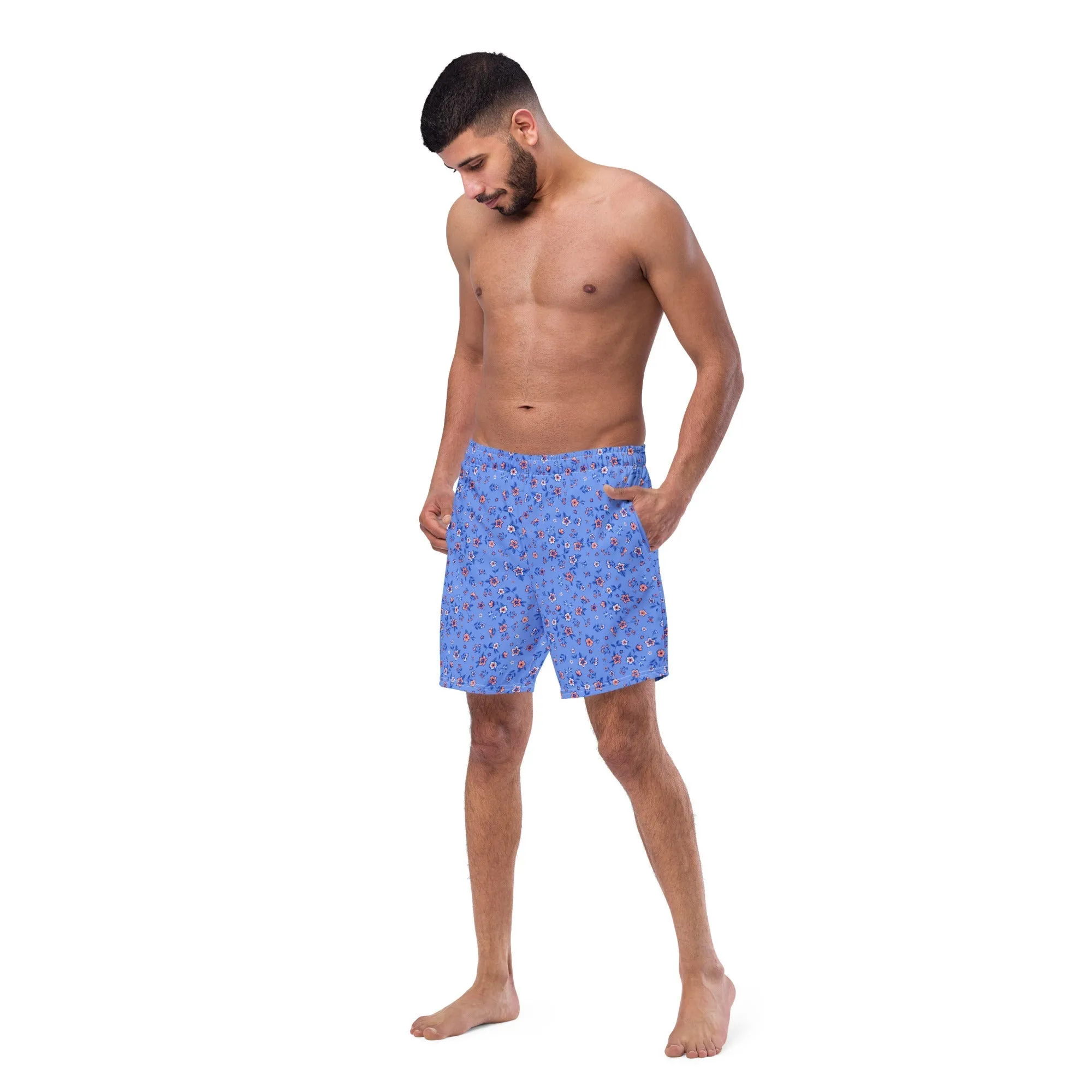 ECO MEN'S SWIM SHORTS |SAPPHIRE FLORALS