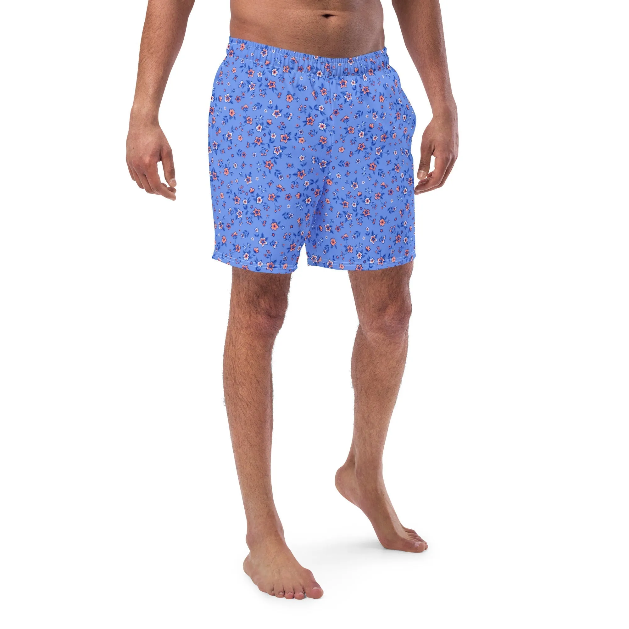 ECO MEN'S SWIM SHORTS |SAPPHIRE FLORALS