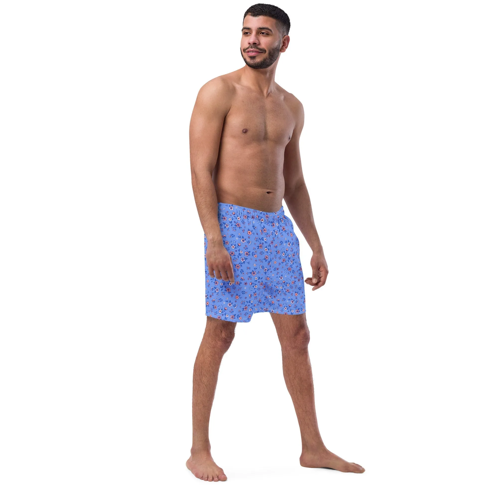 ECO MEN'S SWIM SHORTS |SAPPHIRE FLORALS